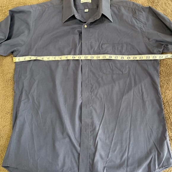 Pierre Cardin Vintage Gray/Bluish Button Down Shirt Men’s 16 1/2 34/35 - Picture 6 of 9